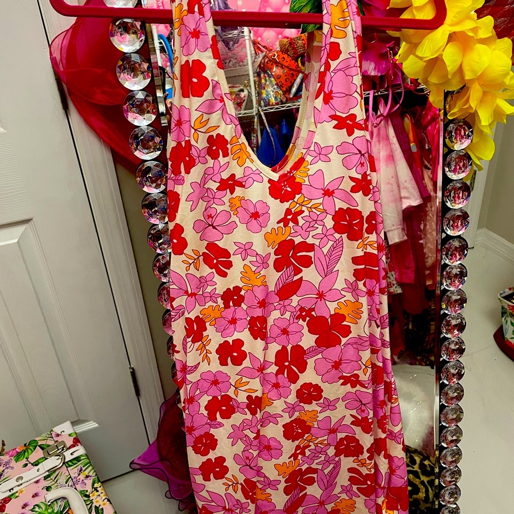 SHEIN Curve Pink Floral Dress